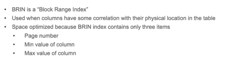 BRIN Index