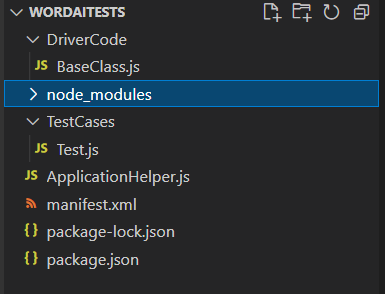 Node module folder