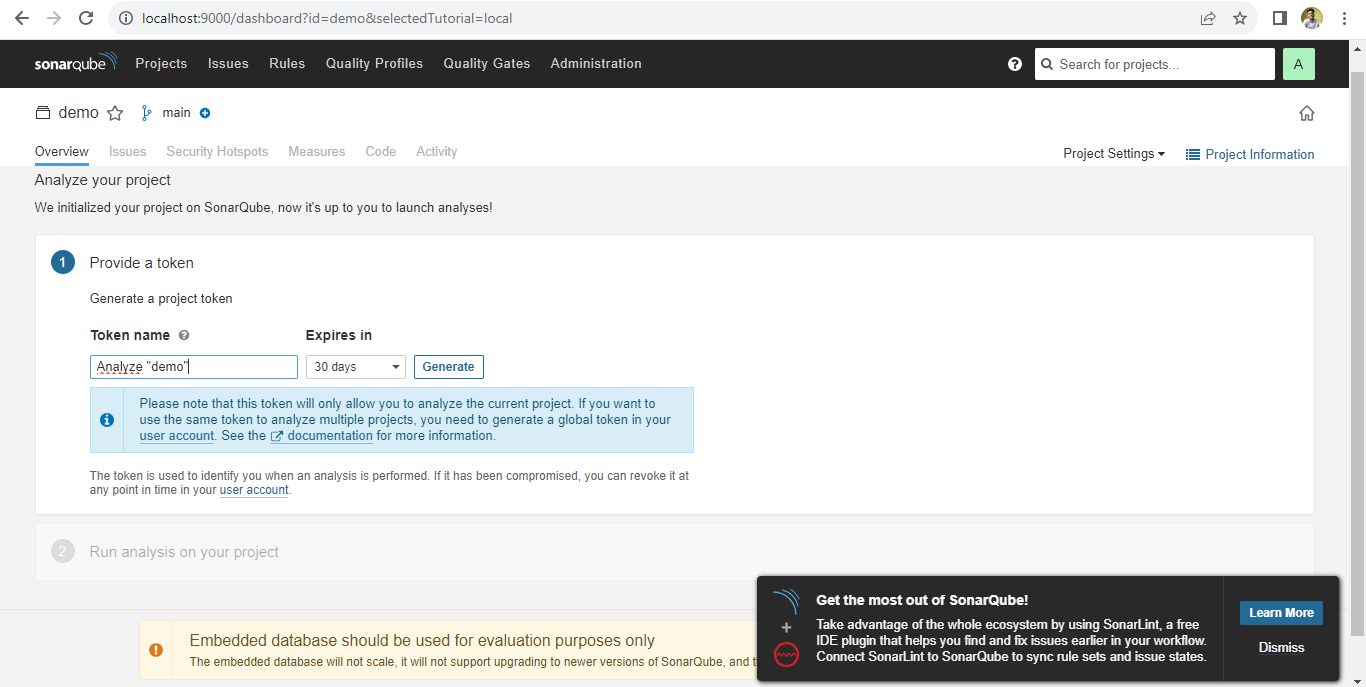 Launch SonarQube analyses