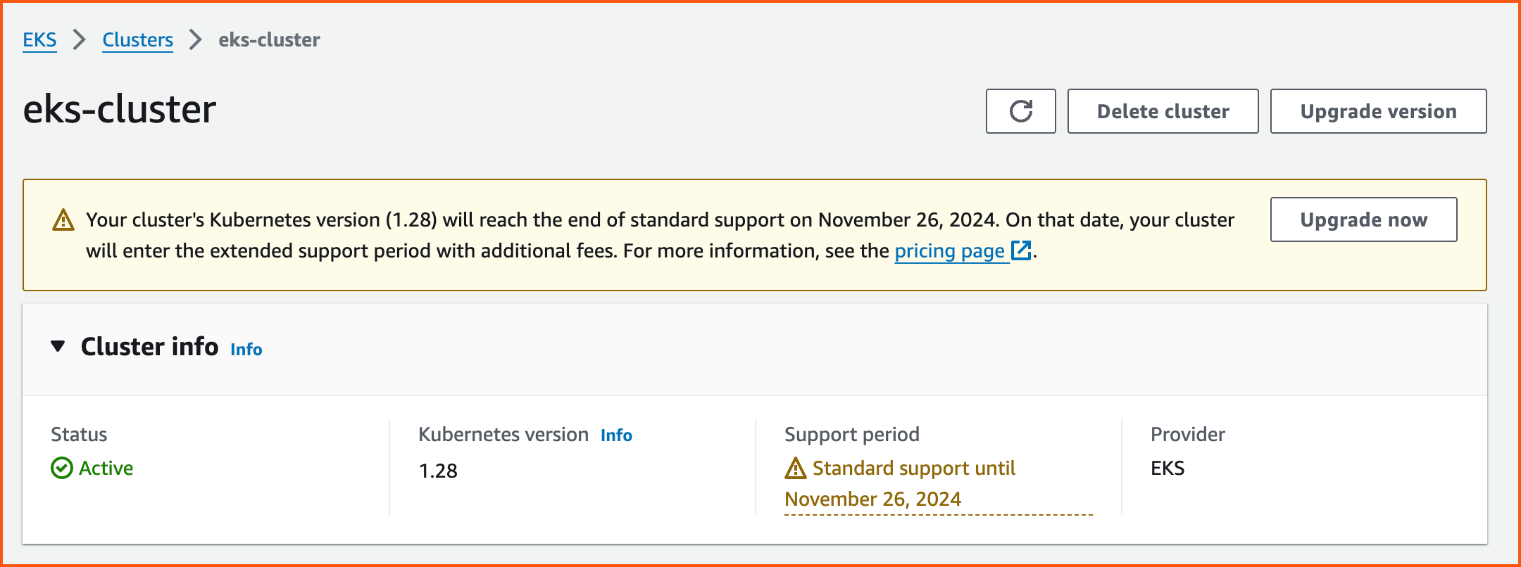 deploy eks cluster in aws cloud with 1.28 version by terraform